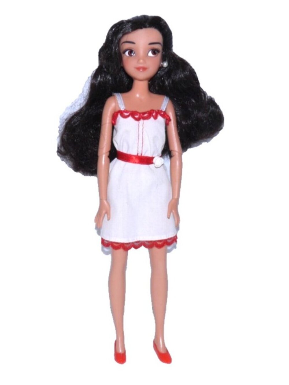 Disney Elena of Avalor 10" doll Isabel red & white dress, mark on leg & shoe bad